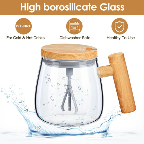 Electric Mixing Mug 400ML High Speed Mixing Cup USB Rechargeable Self String Mug IP67 Waterproof One Button Start for Coffee Milk Protein Powder Egg EasyOptionXY LLC