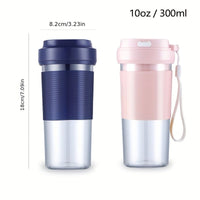 Portable Blender Usb Rechargeable Cordless Mini Personal Blender; Small Shakes Smoothie Fruit Juice Blender Cup For Home Outdoor Travel Office EasyOptionXY LLC