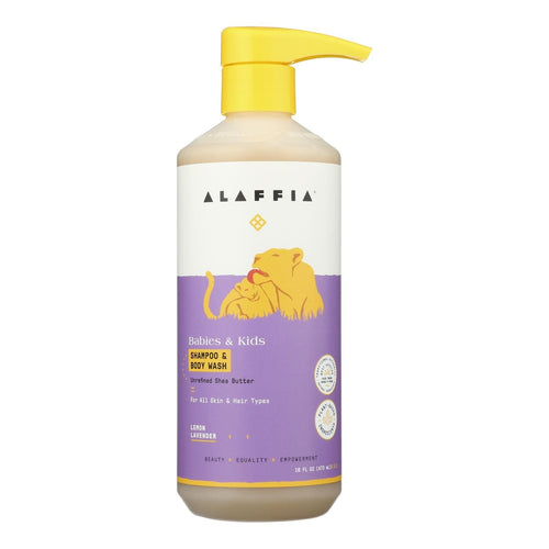 Alaffia - Kids Shampoo & Wash Lemon Lavender - 1 Each -16 Fz EasyOptionXY LLC