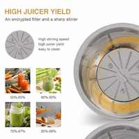 87043565 1100W household centrifugal juicer multi-function electric juicer 2.5L slag cup does not contain BPA fruit and vegetable juice, modern vertical mixing kitchen juicer, secondary mechanical EasyOptionXY LLC