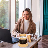 Electric Mixing Mug 400ML High Speed Mixing Cup USB Rechargeable Self String Mug with Warming Pad for Coffee Milk Protein Powder Egg EasyOptionXY LLC