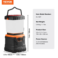 VEVOR LED Camping Lantern Battery Powered All-in-one for Exceptional Experience EasyOptionXY LLC