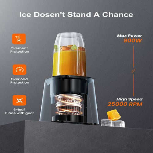 VEWIOR 1000W Smoothie Blender for Shakes and Smoothies; 11 Pieces Personal Blender for Kitchen; 2*23oz+10oz Blender Cups with To-Go Lids for Fruit Vegetables; Beans; Nuts; Spices(shipment from FBA) EasyOptionXY LLC