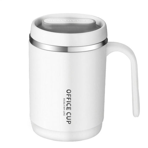 1pc Stainless Steel Cups With Lid; 16 Oz 304 Stainless Steel Tumblers Durable Coffee Mug With Splash Proof Sliding Lid; Drink With Lid Open; Non-Insulated Mug; Without Straw EasyOptionXY LLC