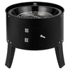 Outdoor Charcoal Smoker Grill – Portable Barrel BBQ Cooker Black