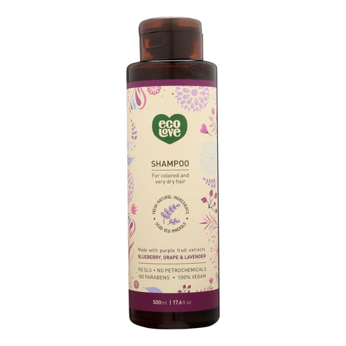 Ecolove Shampoo - Purple Fruit Shampoo For Colored And Very Dry Hair - Case Of 1 - 17.6 Fl Oz. EasyOptionXY LLC