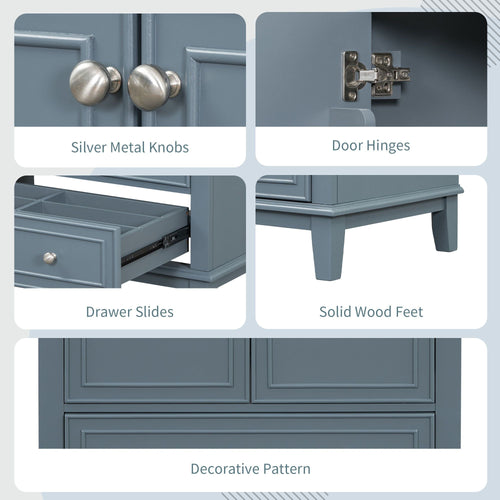 30\" Bathroom Vanity with Sink Combo, Multi-functional Bathroom Cabinet with Doors and Drawer, Solid Frame and MDF Board EasyOptionXY LLC