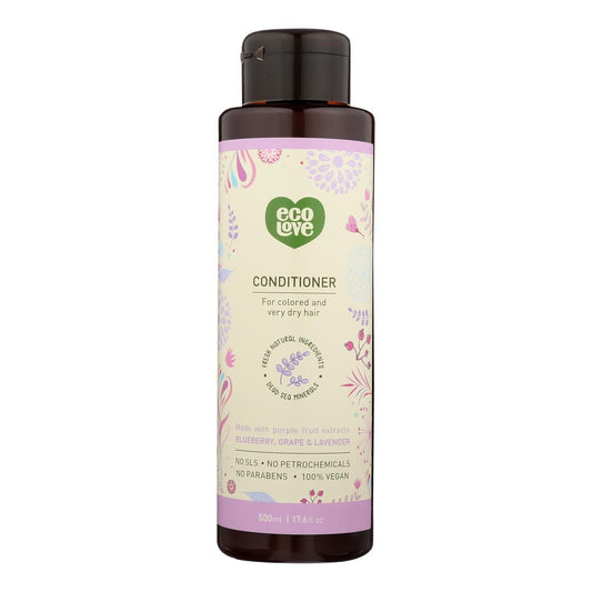 Ecolove Conditioner - Purple Fruit Conditioner For Colored And Very Dry Hair - Case Of 1 - 17.6 Fl Oz. EasyOptionXY LLC