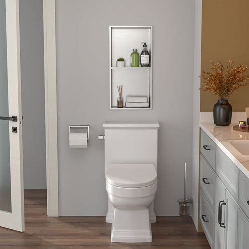 Brushed Stainless Steel Wall Shower  Niche , Double Recessed Shower Shelf for Bathroom EasyOptionXY LLC