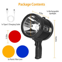 30000LM Rechargeable LED Searchlight IPX6 Waterproof Portable Handheld Spotlight EasyOptionXY LLC
