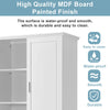 Tall Bathroom Storage Cabinet, Cabinet with Two Doors and Drawers, Adjustable Shelf, MDF Board EasyOptionXY LLC