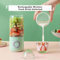 500ML Mini Portable Mixer Cup; Fruit Veggie Juicer; Portable Blender For Fresh Juice; Fresh Juice Blender; Blender Cup Electric; Personal Size Blender For Shakes; and Smoothies; USB Charging Blender EasyOptionXY LLC