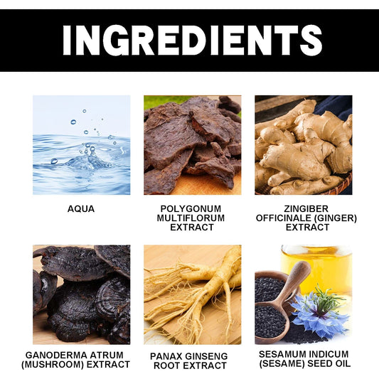 EELHOE Black Hair Shampoo Polygonum Multiflorum Essence Moisturizing, Cleaning, Repairing, Black And Soft Hair Shampoo EasyOptionXY LLC