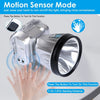 Rechargeable Headlamp High Power Headlight Torch Flashlight with Motion Sensor 3 Light Modes for Fishing Running Camping Hiking