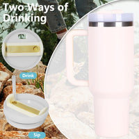 40oz V2 large capacity tumbler,  With Handle And Straw Lid, Insulated Reusable Stainless Steel Water Bottles Travel Mug Coffee Cup car cup water cup For Men Women Outdoor Camping Driving, gift EasyOptionXY LLC