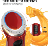 KOIOS 5-in-1 Hand Immersion Blender, 1000W 12 Speed with Turbo Mode Handheld Blender, Copper Motor Stainless Steel Blade Stick Blender,600ml Mixing Beaker,500ml Food Processor, Whisk, Milk Frother EasyOptionXY LLC