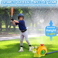 2-in-1 Snail Baseball Sprinkler – Rotating Summer Water Toy