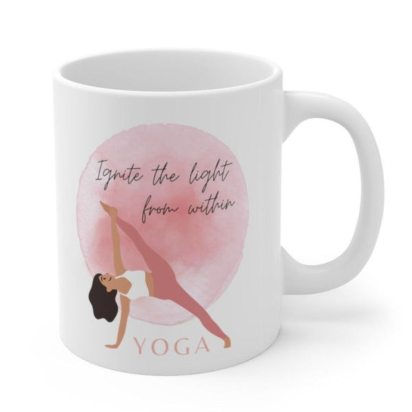 Ignite the Light Yoga Theme Mug EasyOptionXY LLC