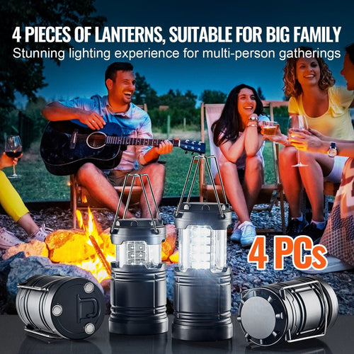 VEVOR LED Camping Lanterns Collapsible Battery Powered Camping Lights Set of 4 EasyOptionXY LLC