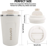 12 oz Stainless Steel Vacuum Insulated Tumbler - Coffee Travel Mug Spill Proof with Lid - T hermos Cup for Keep Hot/Ice Coffee; Tea and Beer