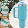 40oz V2 large capacity tumbler,  With Handle And Straw Lid, Insulated Reusable Stainless Steel Water Bottles Travel Mug Coffee Cup car cup water cup For Men Women Outdoor Camping Driving, gift EasyOptionXY LLC