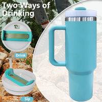 40oz V2 large capacity tumbler,  With Handle And Straw Lid, Insulated Reusable Stainless Steel Water Bottles Travel Mug Coffee Cup car cup water cup For Men Women Outdoor Camping Driving, gift EasyOptionXY LLC