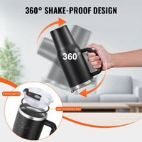 40 oz Insulated Water Bottle Stainless Steel Coffee Cup Handheld Black EasyOptionXY LLC