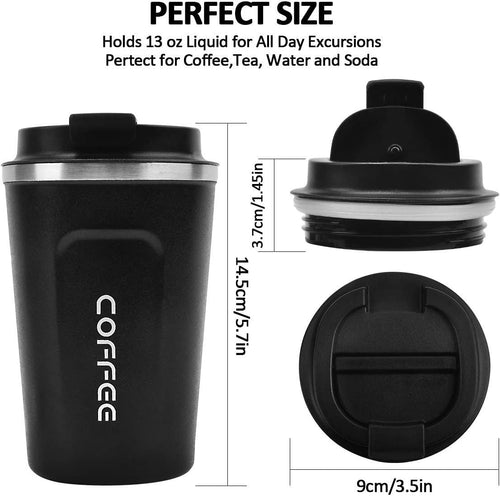 12 oz Stainless Steel Vacuum Insulated Tumbler - Coffee Travel Mug Spill Proof with Lid - T hermos Cup for Keep Hot/Ice Coffee; Tea and Beer EasyOptionXY LLC