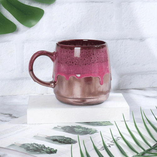 Large Ceramic Coffee Mug, 21 Oz, Gilt Pink Big Tea Cup for Office and Home, Dishwasher and Microwave Safe… EasyOptionXY LLC