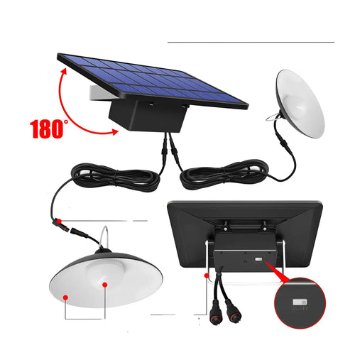 Durable Solar Panel Light with Dual Color Modes and Long Runtime