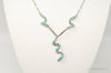 VTG Handmade Native American Zuni RDB Turquoise Sterling Silver Necklace