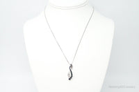 Designer Alwand Vahan Sapphire Cubic Zirconia Sterling Silver Necklace