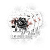 Set 3Pcs Morally Grey is My Favourite Color Sticker Rose Sticker Book Lover Sticker Bookish Sticker Booktok Sticker Water Assitant Die-Cut Vinyl Decals for Laptop Phone Water Bottles (2 Inches)