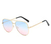 Luxury Lady Vintage Round Metal  Sunglasses For  Driving Black Retro Mirror Sunglasses Woman  Shade Sunglasses With  UV400 Protection