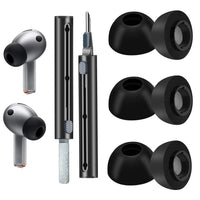 Foam Ear Tips for Samsung Galaxy Buds3 Pro - Ultimate Comfort and Unshakeable Fit with Memory Foam Earbud Tips Earbud Replacement Tips with Cleaning Pen - M