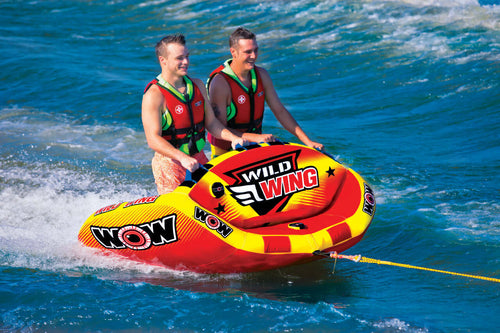 WOW Sports Wild Wing 2 Person Towable Water Tube For Pool and Lake (18-1120)