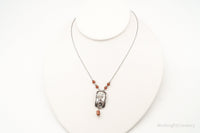 Designer Silpada Goldstone Hammered Sterling Silver Necklace