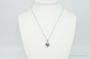 Blue Crystal Cubic Zirconia Butterfly Sterling Silver Necklace
