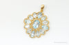 Designer Ross Simons Blue Topaz Gold Over Sterling Silver Pendant