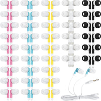 Kigeli 100 Pack Kids Bulk Earbud Headphones for Classroom Student Wired Headphones in-Ear Earbud 3.5 mm Disposable Earphones Set for Kids Adults Class School Library Museum Laptop(Multicolor)