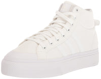 adidas Womens Bravada 2.0 Mid Platform Skate Shoe White/White/Chalk White 10