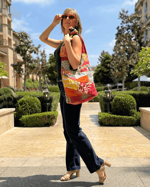 Kathmandu Collection Kantha Patchwork Hobo Bag Jupiter Gear