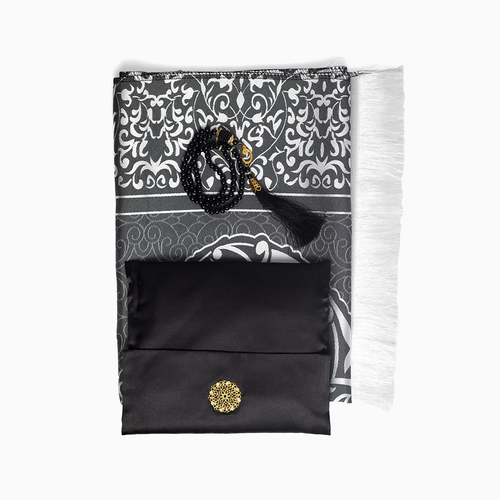 Ebadat Gift Prayer Mat with Matching Prayer Beads