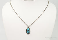 VTG Handmade Native American George Lee Turquoise Sterling Silver Necklace