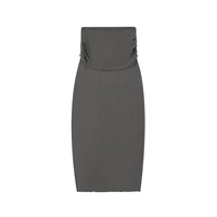 Dyed Washed Straight Hip-Hugging Slim Skirt