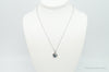 Blue Crystal Cubic Zirconia Butterfly Sterling Silver Necklace