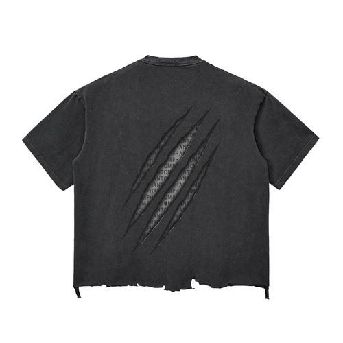 Claw Through Snow Wash Distressed T-Shirt