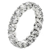 Round Cut Lab Grown Diamond Eternity Ring in 14k White Gold (3 cttw FG/VS2)