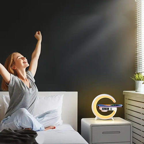 Smart LED Bluetooth Speaker Alarm Clock - 5-in-1 Multifunctional Device
