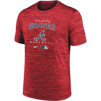 Nike Mens MLB Velocity Performance Practice T-Shirt (US Alpha XX-Large Regular Regular Red Atlanta Braves)